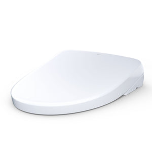 TOTO® S7A WASHLET® with Contemporary Lid, Elongated, Cotton White - SW4736AT40#01 - diagonal side view