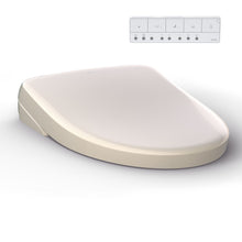 Load image into Gallery viewer, TOTO® S7A WASHLET® with Contemporary Lid, Elongated, Cotton White - SW4736#1 Sedona Beige, with remote2