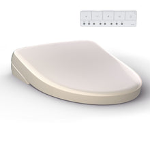 Load image into Gallery viewer, TOTO® S7 WASHLET® with Contemporary Lid, Elongated, Sedona Beige - SW4726#12 Sedona Beige, with remote2