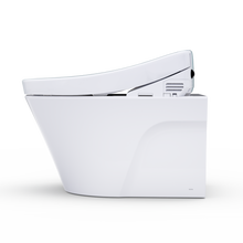 Load image into Gallery viewer, TOTO AP WASHLET®+ S5 WALL-HUNG TOILET - 1.28 GPF & 0.9 GPF - Matte Silver Push Plate - CWT4263446CMFG#MS -side view