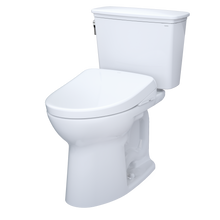 Load image into Gallery viewer, TOTO® DRAKE® TRANSITIONAL WASHLET®+ S7A/S7 Two-Piece Toilet - 1.28 GPF  Auto Flush - UNIVERSAL HEIGHT - Diagonal View MW7864736CEFG(A)#01, MW7864726CEFG(A)#01