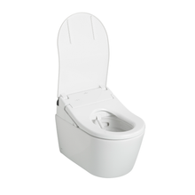 Load image into Gallery viewer, TOTO  RP WASHLET®+ RX Wall-Hung Toilet - 1.28 GPF & 0.9 GPF - Auto-Flush - CWT4474047CMFGA#MS - diagonal open view