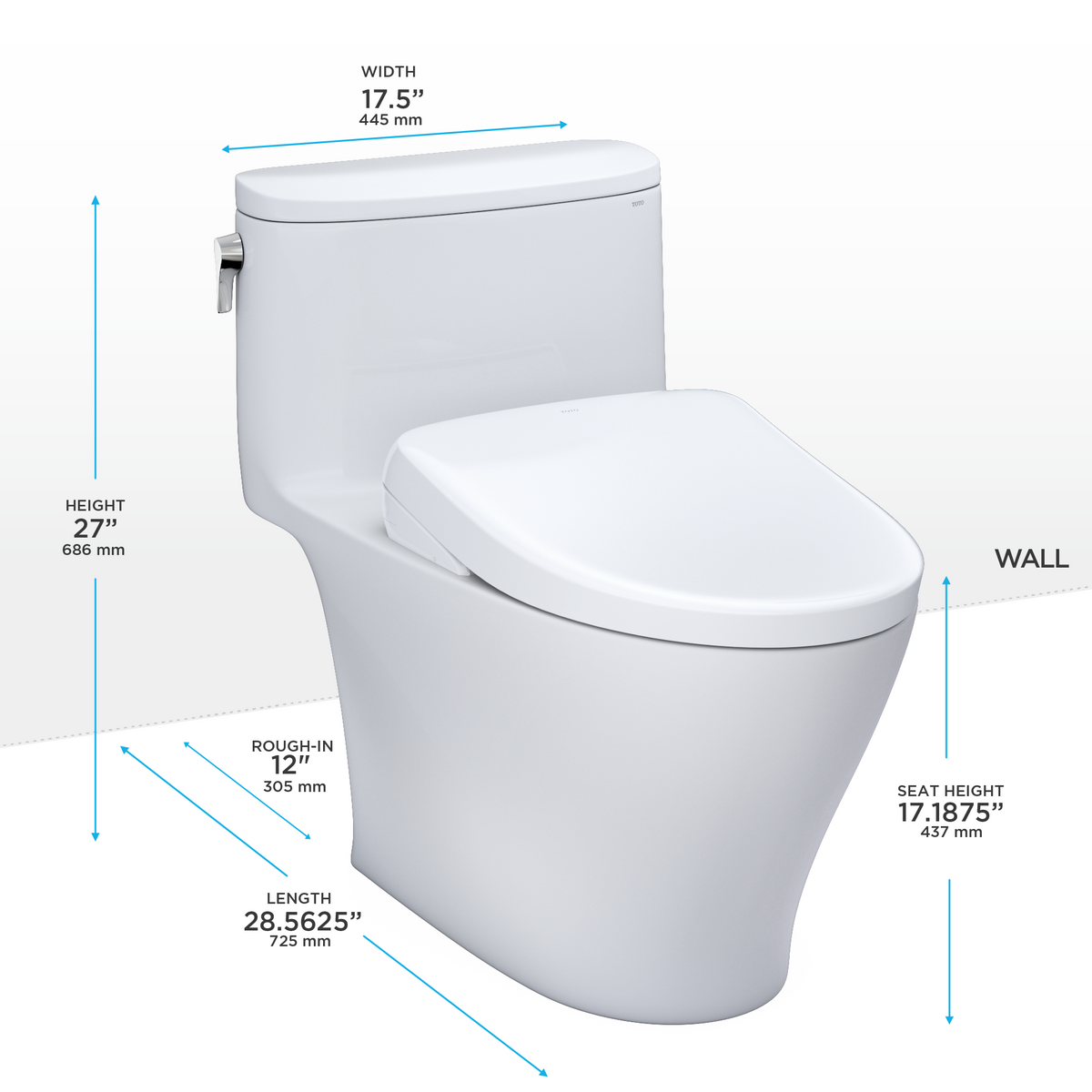 TOTO® NEXUS® WASHLET+ S5 One-Piece Toilet - 1.28 GPF