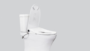 Ultra-Nova Bidet Toilet Seat - Elongated - installed on Top-Flush Toilet