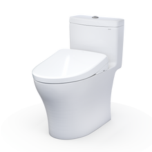 Load image into Gallery viewer, TOTO AQUIA® IV - WASHLET®+ S7 One-Piece Toilet - 1.28 GPF & 0.9 GPF - MW6464726CEMFGN(A) - Universal Height - diagonal view
