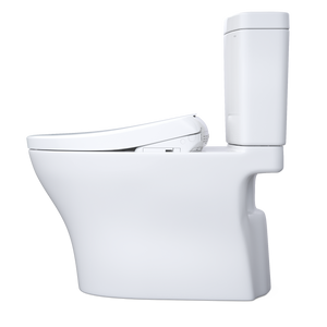TOTO AQUIA® IV - WASHLET®+ S7A Two-Piece Toilet - 1.28 GPF & 0.9 GPF Auto-Flush - MW4464736CEMFGNA#01 - Universal Height - side view
