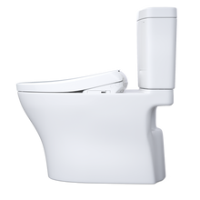Load image into Gallery viewer, TOTO AQUIA® IV - WASHLET®+ S7A Two-Piece Toilet - 1.28 GPF & 0.9 GPF - MW4464736CEMGN#01  - side view