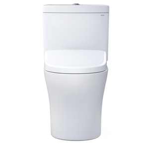 TOTO AQUIA® IV - WASHLET®+ S7 Two-Piece Toilet - 1.28 GPF & 0.9 GPF Auto-Flush - MW4464726CEMGNA#01- front view