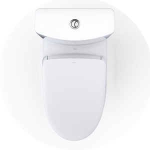 TOTO AQUIA® IV - WASHLET®+ S7A Two-Piece Toilet - 1.28 GPF & 0.9 GPF Auto-Flush - MW4464736CEMFGNA#01 - Universal Height - view from above
