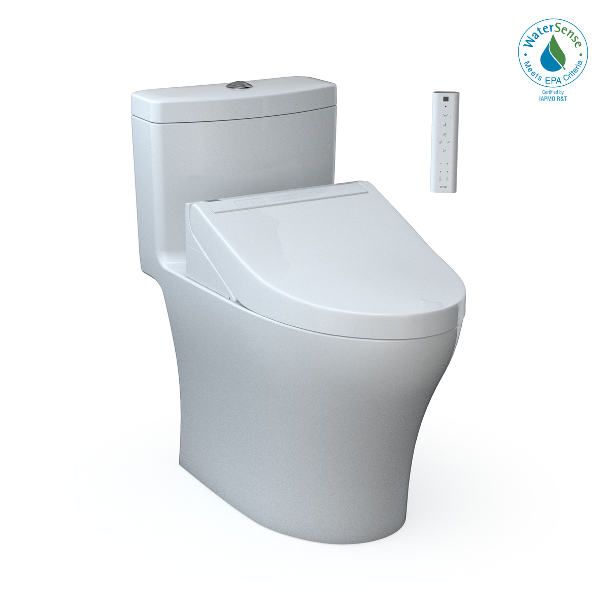 TOTO AQUIA® IV - WASHLET®+ C5 One-Piece Toilet - 1.28 GPF & 0.9 GPF -  MW6463084CEMFGN#01- Universal Height