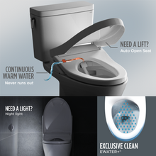 Load image into Gallery viewer, TOTO AQUIA® IV - WASHLET®+ S7A Two-Piece Toilet - 1.28 GPF &amp; 0.9 GPF  - MW4464736CEMFGN#01 - Universal Height - Night Light