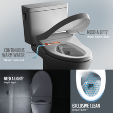 Load image into Gallery viewer, TOTO AQUIA® IV - WASHLET®+ S7A Two-Piece Toilet - 1.28 GPF & 0.9 GPF  - MW4464736CEMGN#01 -  Night Light
