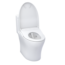Load image into Gallery viewer, TOTO AQUIA® IV - WASHLET®+ S7A One-Piece Toilet - 1.28 GPF & 0.9 GPF - MW6464736CEMFGN(A) - Universal Height - lid open
