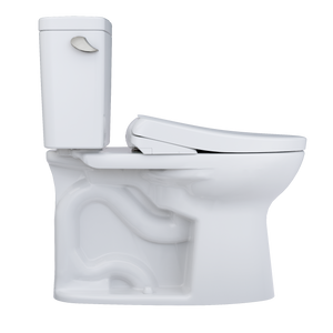TOTO® DRAKE® WASHLET®+ S7A Two-Piece Toilet - 1.28 GPF - MW7764736CEFG#01 - UNIVERSAL HEIGHT - side view