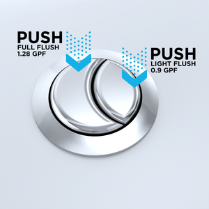 TOTO AQUIA® IV - WASHLET®+ S7 Two-Piece Toilet - 1.28 GPF & 0.9 GPF Auto-Flush - MW4464726CEMGNA#01  - push button flush