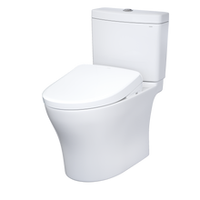 Load image into Gallery viewer, TOTO AQUIA® IV - WASHLET®+ S7 Two-Piece Toilet - 1.28 GPF &amp; 0.9 GPF Auto-Flush - MW4464726CEMGNA#01- diagonal view
