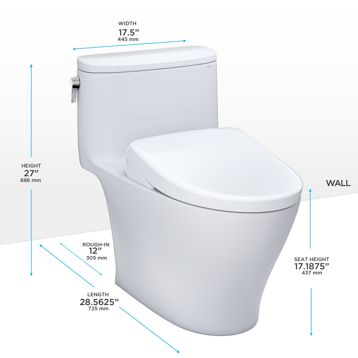 TOTO® NEXUS® WASHLET®+ S7 One-Piece Toilet - 1.28 GPF - MW6424726CEFG#01