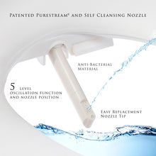 Load image into Gallery viewer, Lotus Hygiene ATS 909 Bidet Toilet Seat with PureStream® + Side Control - nozzle and wand detailed view