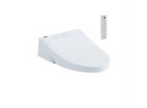 TOTO® Washlet® C5 - For Washlet-Ready Toto® Toilet only, Elongated, White - SW3084T40#01 - diagonal view with remote