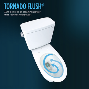 TOTO DRAKE® Two-Piece Toilet, 1.6 GPF, Elongated Bowl - REGULAR HEIGHT - MS776124CSG01 - Tornado Flush