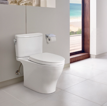 Load image into Gallery viewer, TOTO NEXUS® Two-Piece Toilet, 1.28 GPF, Elongated Bowl - MS442124CEFG#01, installed in spacious bathroom.