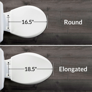 measurement guide for Bio Bidet BB-600 Ultimate Bidet Toilet Seat - Round, White  with side panel