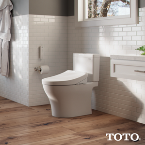 TOTO® Washlet® K300 - Elongated, White - SW3036R#01, installed in bathroom