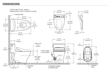 Load image into Gallery viewer, TOTO® NEXUS® Washlet®+ C5 One-Piece Toilet - 1.28 GPF - MW6423084CEFG#01 - Dimensions