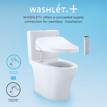 Load image into Gallery viewer, TOTO AQUIA® IV - Washlet®+ S550E Two-Piece Toilet - 1.28 GPF &amp; 0.9 GPF - MW4463056CEMFGN#01  seamless integration