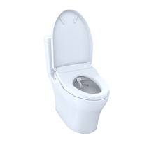 Load image into Gallery viewer, TOTO AQUIA® IV - Washlet®+ S550E Two-Piece Toilet - 1.28 GPF &amp; 0.8 GPF - MW4463056CEMFGNA#01  lid open view