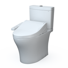 Load image into Gallery viewer, TOTO AQUIA® IV - WASHLET®+ C2 Two-Piece Toilet - 1.28 GPF & 0.9 GPF - MW4463074CEMFGN#01 - Universal Height - diagonal left view