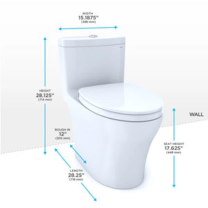 Aquia IV One-PieceToilet Universal Height  dimensions