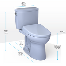 Load image into Gallery viewer, TOTO DRAKE II toilet + WASHLET dimensions