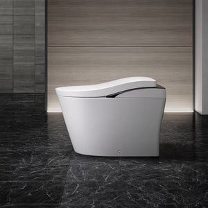 TOTO NEOREST® LS Dual Flush Toilet - 1.0 GPF & 0.8 GPF - MS8732CUMFG#01S - side view, installed