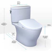 Load image into Gallery viewer, Nexus Two-Piece Toilet + WASHLET dimensions