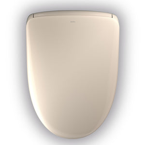 TOTO® S7A WASHLET® with Contemporary Lid, Elongated, Cotton White - SW4736#12 Sedona Beige top view