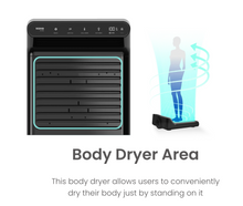 Load image into Gallery viewer, Vovo Foot and Body Dryer, Black - BD-7700B - how the body dryer works