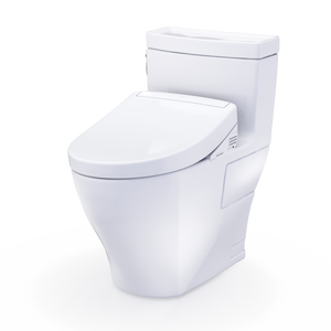 TOTO AIMES® WASHLET®+ S5 One-Piece Toilet - 1.28 GPF - MW6263446CEFG#01 - UNIVERSAL HEIGHT - diagonal view