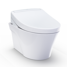 Load image into Gallery viewer, TOTO AP WASHLET®+ S5 WALL-HUNG TOILET - 1.28 GPF &amp; 0.9 GPF - Matte Silver Push Plate - CWT4263446CMFG#MS