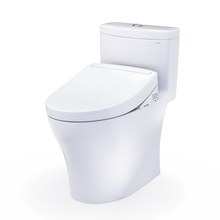 Load image into Gallery viewer, TOTO AQUIA® IV - WASHLET®+ S5 One-Piece Toilet - 1.28 GPF &amp; 0.9 GPF - MW6463446CEMFGN#01 - Universal Height - diagonal view