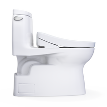Load image into Gallery viewer, TOTO CARLYLE® II  WASHLET®+ S5 One-Piece Toilet - 1.28 GPF - MW6143446CEFG#01 - UNIVERSAL HEIGHT - flush side view