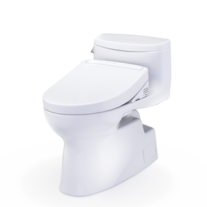 TOTO Carolina® II WASHLET®+ S5 One-Piece Toilet - 1.28 GPF - MW6443446CEFG#01 - UNIVERSAL HEIGHT - diagonal view