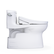 Load image into Gallery viewer, TOTO Carolina® II WASHLET®+ S5 One-Piece Toilet - 1.28 GPF - MW6443446CEFG#01 - UNIVERSAL HEIGHT - flush side view