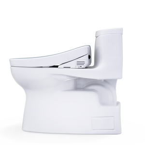TOTO Carolina® II WASHLET®+ S5 One-Piece Toilet - 1.28 GPF - MW6443446CEFG#01 - UNIVERSAL HEIGHT - side view