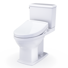 Load image into Gallery viewer, TOTO Connelly WASHLET®+ S5 Two-Piece Toilet - 1.28 GPF &amp; 0.9 GPF - Universal Height - MW4943446CEMFG#01 - diagonal view