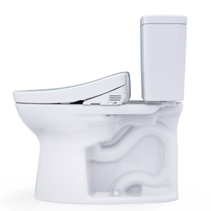 TOTO DRAKE® WASHLET®+ S5 Two-Piece Toilet - 1.6 GPF - Universal Height - MW7763446CSFG#01 side view