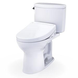 TOTO Drake® II WASHLET®+ S5 Two-Piece Toilet - 1.28 GPF - UNIVERSAL HEIGHT - MW4543446CEFG#01 - diagonal view