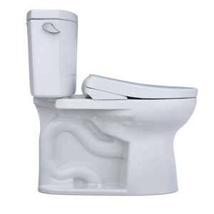 TOTO Drake® II WASHLET®+ S7A Two-Piece Toilet - 1.28 GPF - UNIVERSAL HEIGHT - MW4544736CEFG(A) / MW4544726CEFG(A) - Lever side view