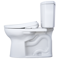 Load image into Gallery viewer, TOTO Drake® II WASHLET®+ S7A Two-Piece Toilet - 1.28 GPF - UNIVERSAL HEIGHT - MW4544736CEFG(A) / MW4544726CEFG(A) - Side View