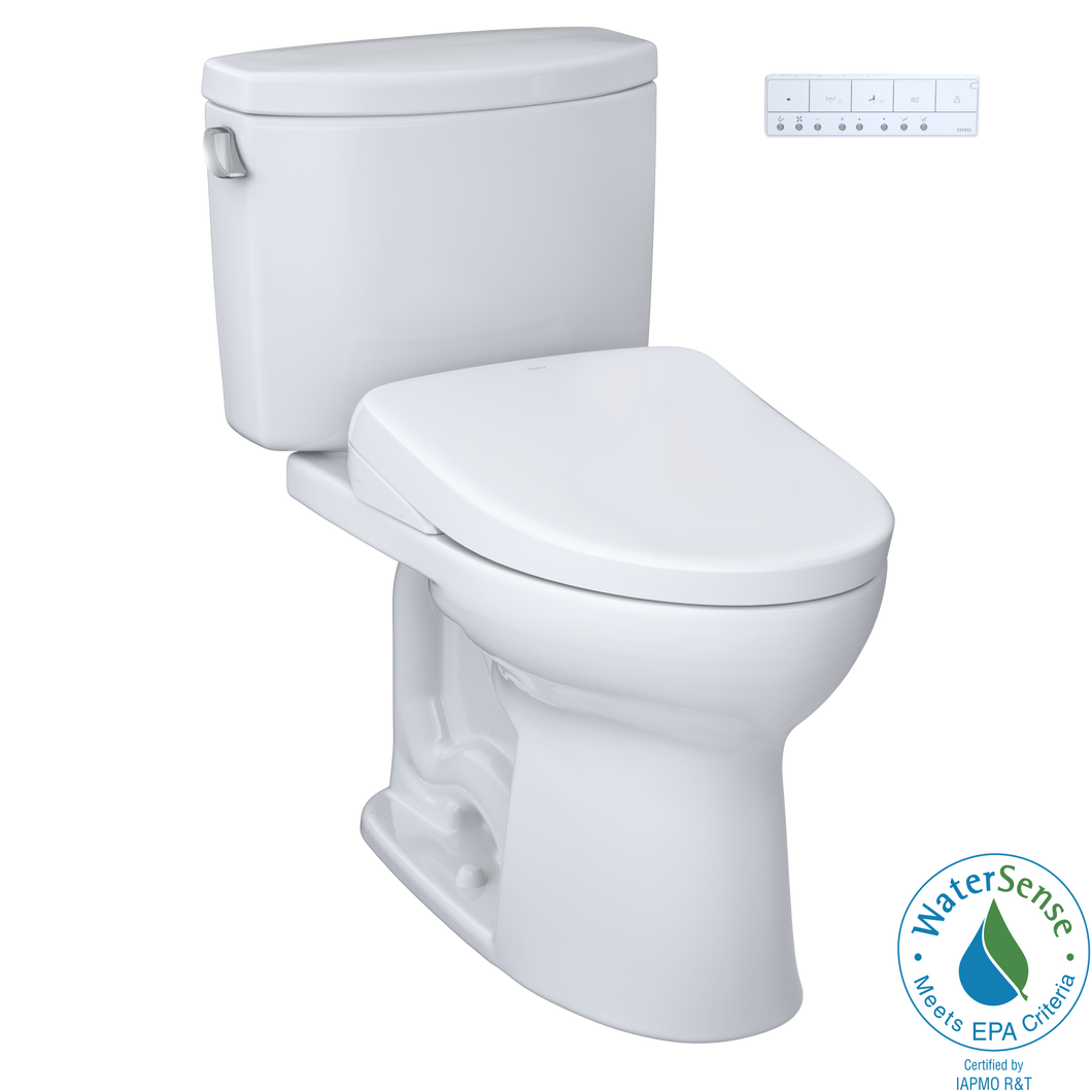 TOTO Drake® II WASHLET®+ S7A Two-Piece Toilet - 1.28 GPF - UNIVERSAL HEIGHT - MW4544736CEFG(A) / MW4544726CEFG(A) - Main image